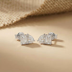 3.60Ct Moissanite Dual Shape Stud Earrings White