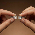 4Ct Moissanite Classic Round Solitaire Stud Earrings White