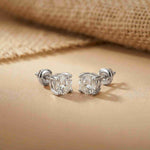4Ct Moissanite Classic Round Solitaire Stud Earrings White