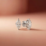 1.5Ct Moissanite Sleek Marquise Cut Stud Earrings White