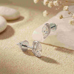 1.5Ct Moissanite Sleek Marquise Cut Stud Earrings White