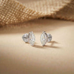 1.5Ct Moissanite Sleek Marquise Cut Stud Earrings White