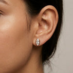 1.5Ct Moissanite Sleek Marquise Cut Stud Earrings White