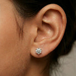 1.22Ct Moissanite Classic Six Prong Stud Earrings Rose Gold