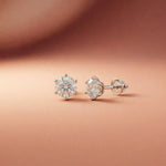 1.22Ct Moissanite Classic Six Prong Stud Earrings White