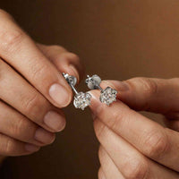 1.22Ct Moissanite Classic Six Prong Stud Earrings White