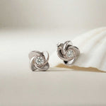 1.8Ct Moissanite Golden Bloom Swirl Stud Earrings