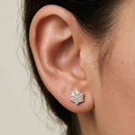 0.42Ct Moissanite Blossom Cluster Stud Earrings