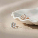 0.42Ct Moissanite Blossom Cluster Stud Earrings