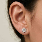 0.42Ct Moissanite Blossom Cluster Stud Earrings