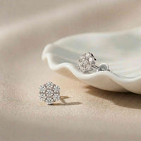 0.42Ct Moissanite Blossom Cluster Stud Earrings