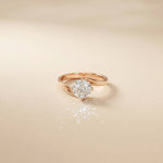 1 Ct Round Moissanite Twist Engagement Ring