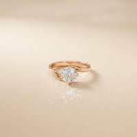 1 Ct Round Moissanite Twist Engagement Ring