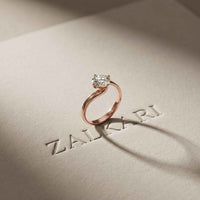1 Ct Round Moissanite Twist Engagement Ring