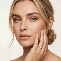 1 Ct Round Moissanite Twist Engagement Ring