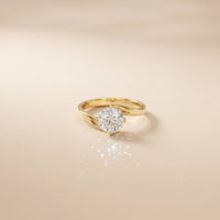 1 Ct Round Moissanite Twist Engagement Ring