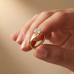 1 Ct Round Moissanite Twist Engagement Ring