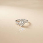 1 Ct Round Moissanite Twist Engagement Ring
