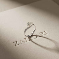 1 Ct Round Moissanite Twist Engagement Ring