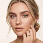 1Ct Round Moissanite Solitaire Engagement Ring Rose Gold