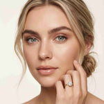 1Ct Round Moissanite Solitaire Engagement Ring Gold