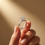 1Ct Round Moissanite Solitaire Engagement Ring White