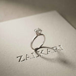 1Ct Round Moissanite Solitaire Engagement Ring White