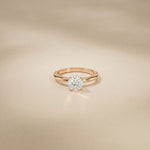 1 Ct Round Moissanite Solitaire Engagement Ring Rose Gold