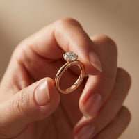 1 Ct Round Moissanite Solitaire Engagement Ring Rose Gold
