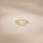 1 Ct Round Moissanite Solitaire Engagement Ring Gold