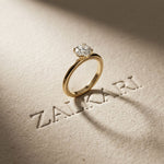 1 Ct Round Moissanite Solitaire Engagement Ring Gold