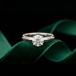 1 Ct Round Moissanite Solitaire Engagement Ring White