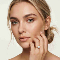 1.00Ct Round Moissanite Classic Solitaire Engagement Ring Rose Gold