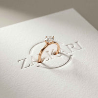 1.00Ct Round Moissanite Classic Solitaire Engagement Ring Rose Gold