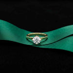 1.00Ct Round Moissanite Classic Solitaire Engagement Ring Gold