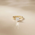 1.00Ct Round Moissanite Classic Solitaire Engagement Ring Gold