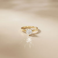 1.00Ct Round Moissanite Classic Solitaire Engagement Ring Gold