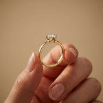 1.00Ct Round Moissanite Classic Solitaire Engagement Ring Gold