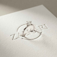 1.00Ct Round Moissanite Classic Solitaire Engagement Ring White