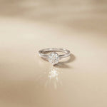 1.00Ct Round Moissanite Classic Solitaire Engagement Ring White