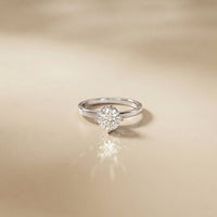 1.00Ct Round Moissanite Classic Solitaire Engagement Ring White