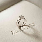 1 Ct Round Moissanite Split Shank Engagement Ring White