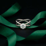 1 Ct Round Moissanite Split Shank Engagement Ring White
