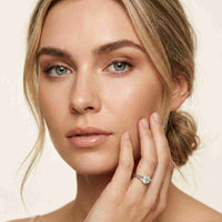 1Ct Round Moissanite Twist Engagement Ring White