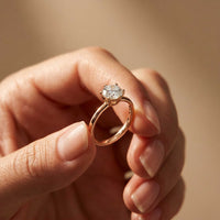 1.00Ct Round Moissanite Solitaire Engagement Ring Rose Gold