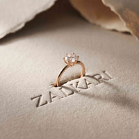 1.00Ct Round Moissanite Solitaire Engagement Ring Rose Gold