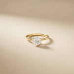 1.00Ct Round Moissanite Solitaire Engagement Ring Gold