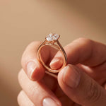1 Ct Oval Moissanite Solitaire Engagement Ring Rose Gold
