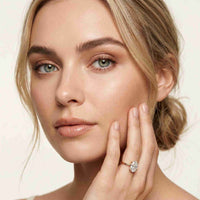 1 Ct Oval Moissanite Solitaire Engagement Ring Rose Gold