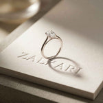 1 Ct Oval Moissanite Solitaire Engagement Ring White